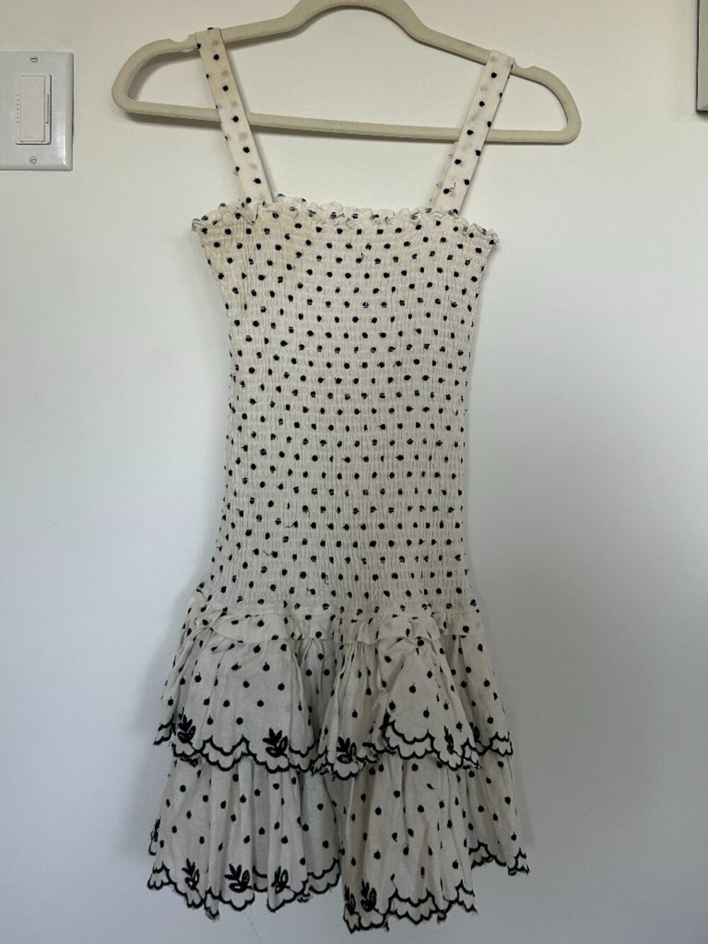 WAYF Herbie Smocked Mini Dress Size XS